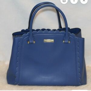 Kate Doade Blue Leather Tote Bag